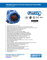 Thumbnail of document Manual - PD8-6060 ProtEX-MAX Explosion-Proof Dual Analog Input Process Meter